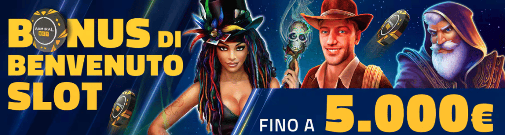 admiralbet bonus benvenuto slot