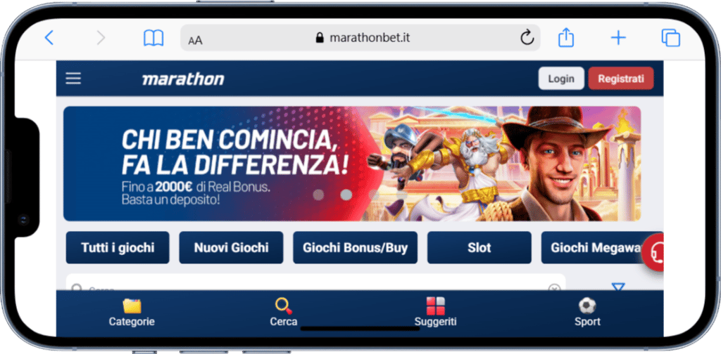 screenhot marathonbet.it