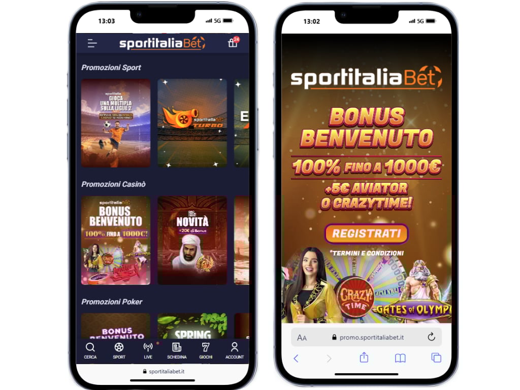 sportitaliabet app screenshot