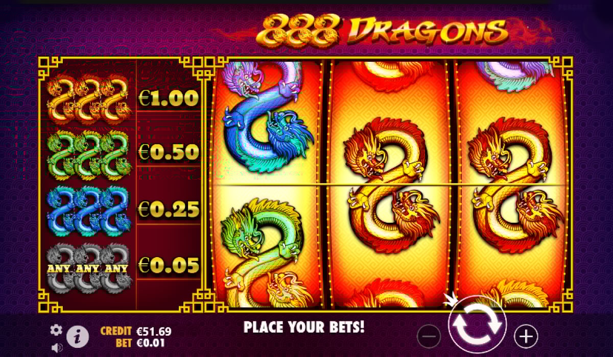 888 dragons slot 1 centesimo