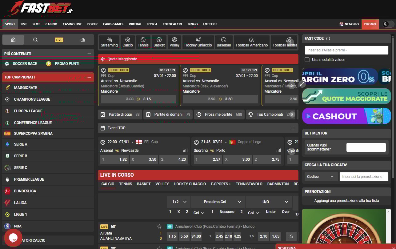 fastbet scommesse online