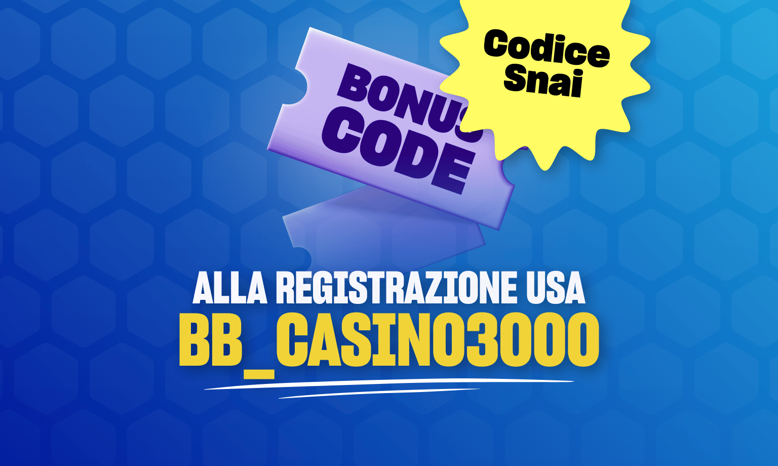 codice promo snai
