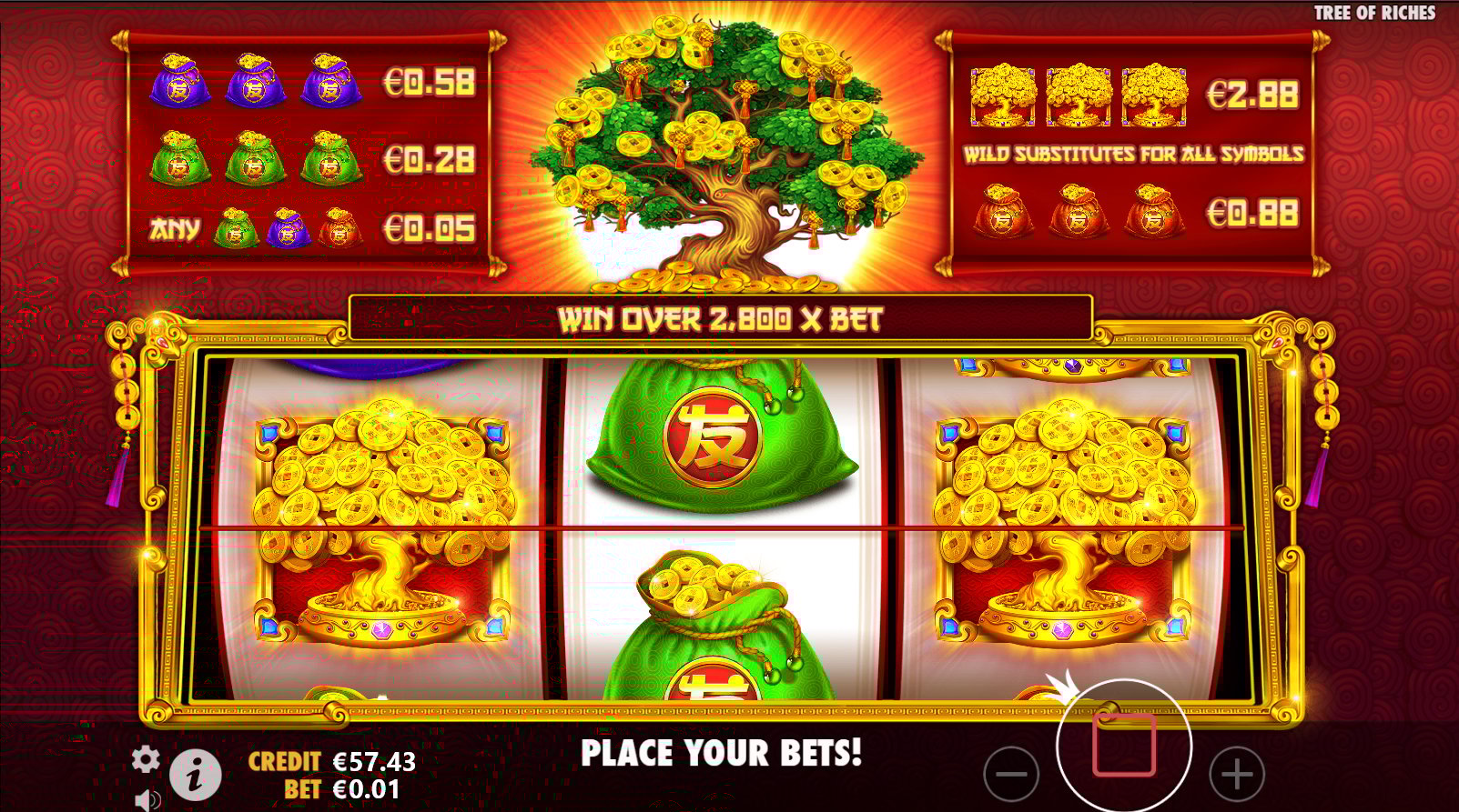 tree of riches slot 1 centesimo