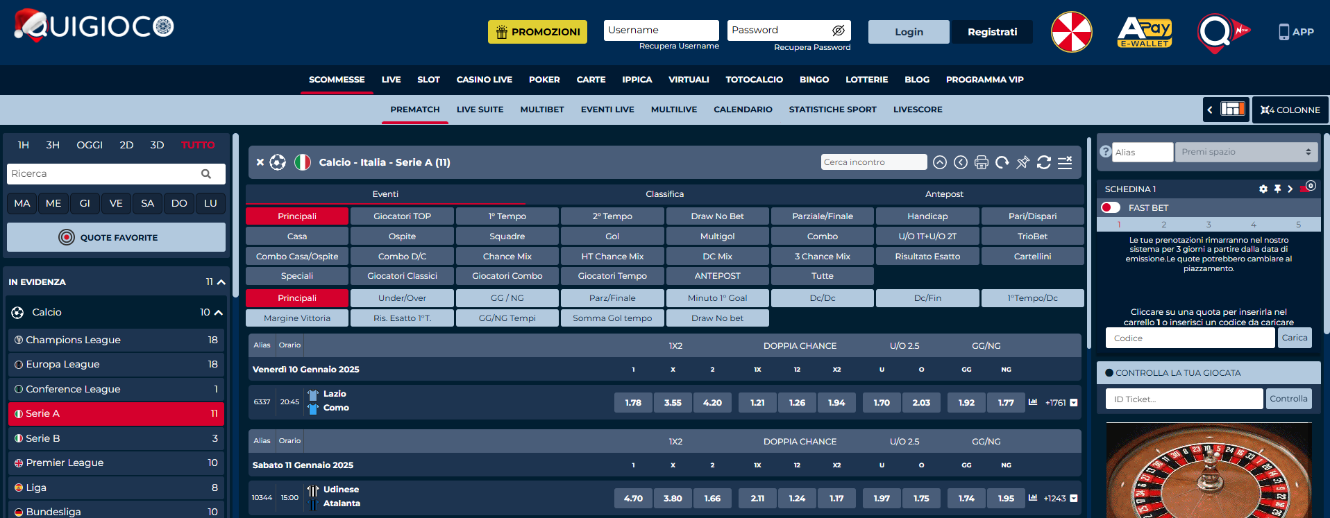 quigioco scommesse sportive