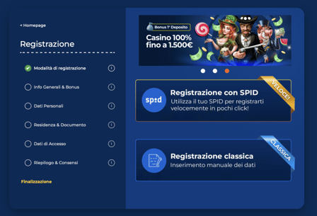 QuiGioco Casino con SPID