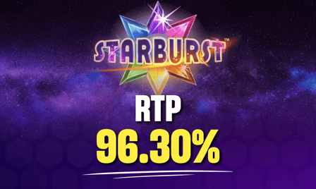 Il ritorno al giocatore di Starburst Ã¨ del 96,30%.
