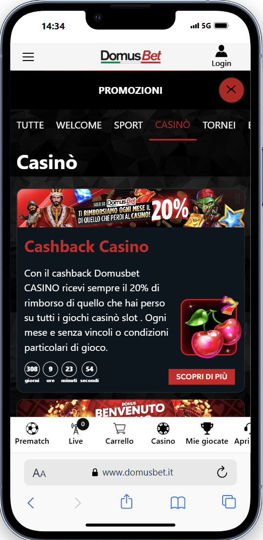 domusbet cashback 