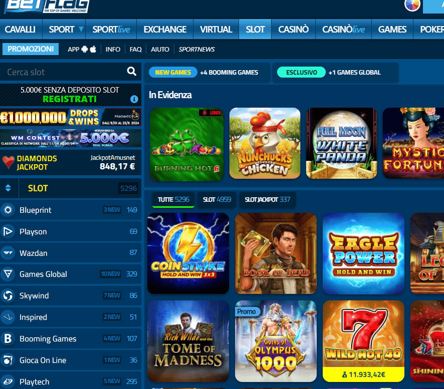betflag slots screenshot