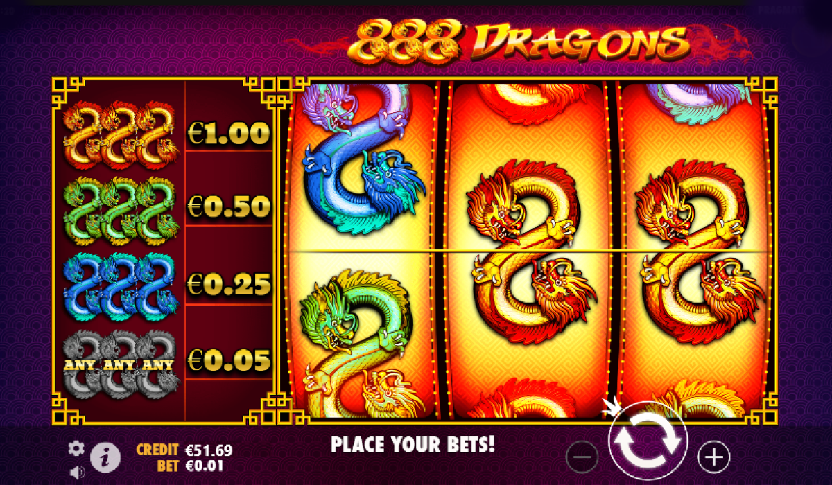 888 dragons slot 1 centesimo