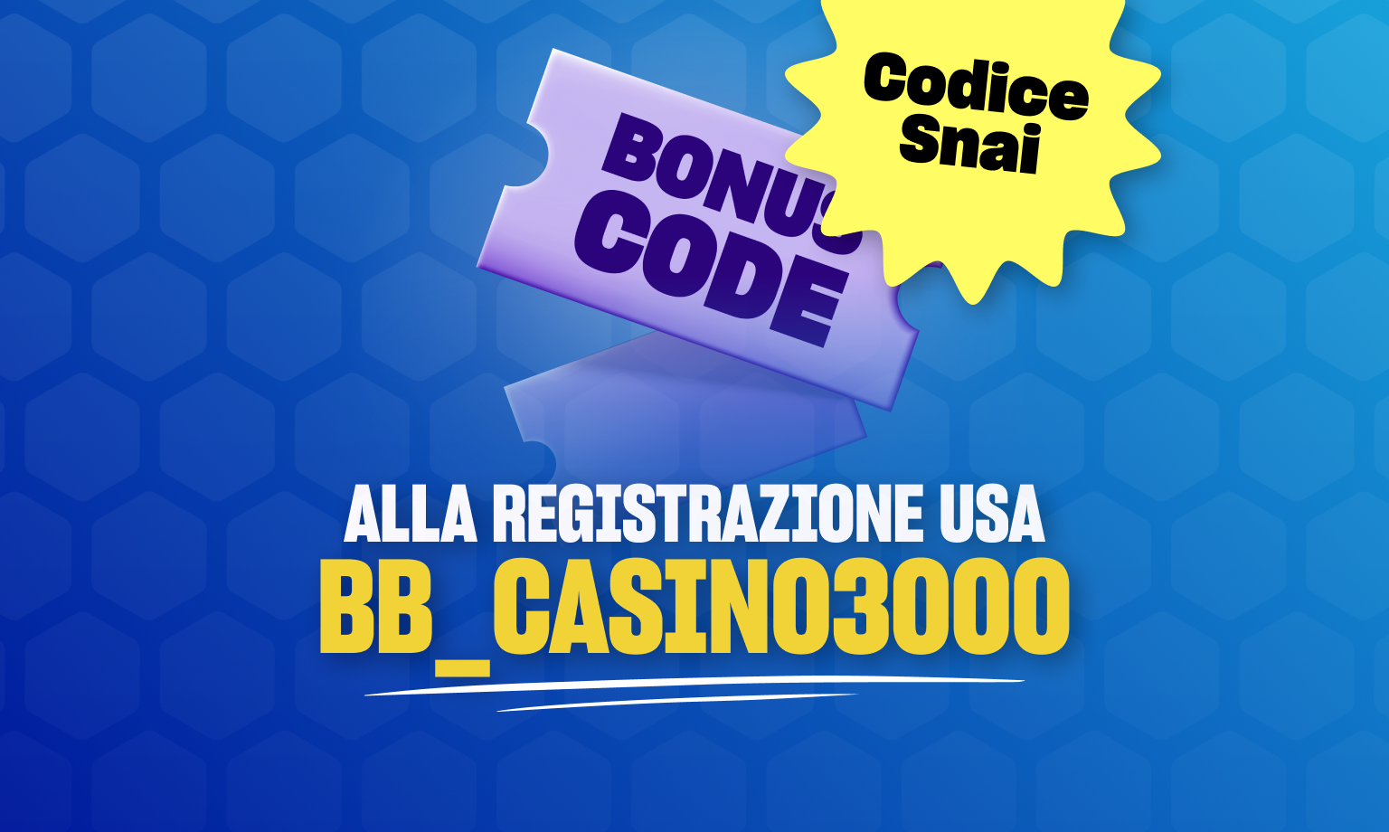codice promo snai