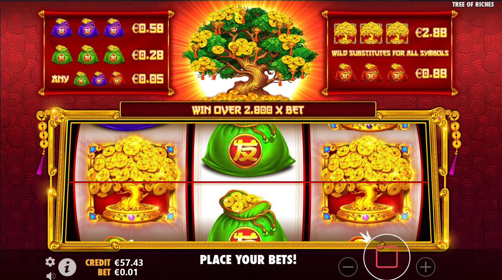 tree of riches slot 1 centesimo